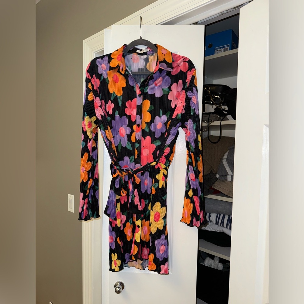 Pepper Mayo floral shirt dress